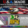 American Flag Bald Eagle Patriotic Decal Truck Rear Window Perforated 50/50 Sticker