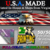 American Flag Bald Eagle Patriotic Decal Truck Rear Window Perforated 50/50 Sticker