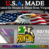 American Flag Bald Eagle Patriotic Decal Truck Rear Window Perforated 50/50 Sticker