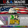 American Flag Bald Eagle Patriotic Decal Truck Rear Window Perforated 50/50 Sticker