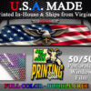 American Flag Bald Eagle Patriotic Decal Truck Rear Window Perforated 50/50 Sticker