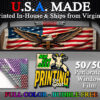 American Flag Bald Eagle Patriotic Decal Truck Rear Window Perforated 50/50 Sticker