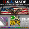 American Flag Bald Eagle Patriotic Decal Truck Rear Window Perforated 50/50 Sticker