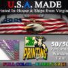 American Flag Bald Eagle Patriotic Decal Truck Rear Window Perforated 50/50 Sticker