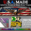 American Flag Bald Eagle Patriotic Decal Truck Rear Window Perforated 50/50 Sticker