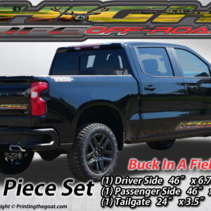 Buck Deer Nature Scene Digital Printed Truck Accessory Decal Kit