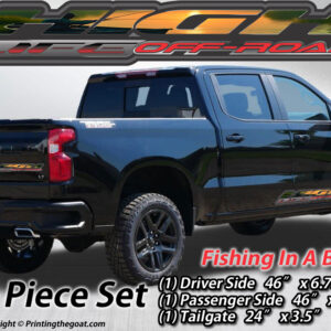 Fishing Nature Scene Digital Printed Truck Accessory Decal Kit