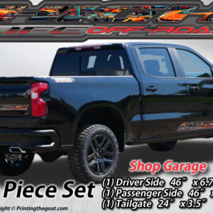 Garage Shop Digital Printed Truck Accessory Decal Kit