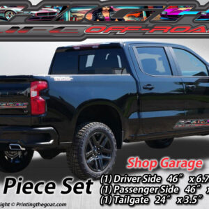 Garage Shop Digital Printed Truck Accessory Decal Kit