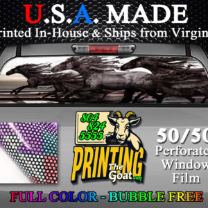 Wild Horses Nature Scene Decal Truck Rear Window Perforated 50/50 Sticker
