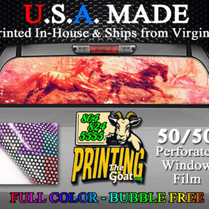 Wild Horses Nature Scene Decal Truck Rear Window Perforated 50/50 Sticker