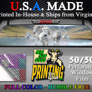 Wild Horses Nature Scene Decal Truck Rear Window Perforated 50/50 Sticker