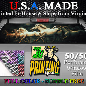 Wild Horses Nature Scene Decal Truck Rear Window Perforated 50/50 Sticker