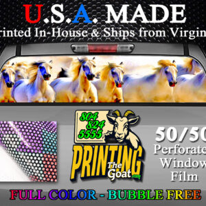 Wild Horses Nature Scene Decal Truck Rear Window Perforated 50/50 Sticker