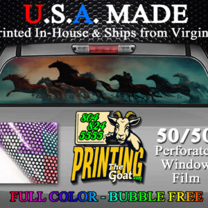 Wild Horses Nature Scene Decal Truck Rear Window Perforated 50/50 Sticker