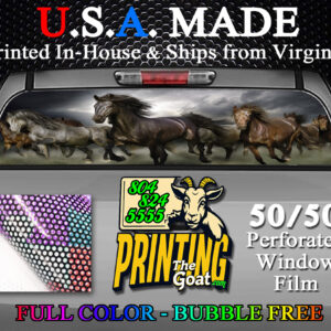 Wild Horses Nature Scene Decal Truck Rear Window Perforated 50/50 Sticker