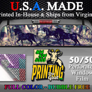 Wild Horses Nature Scene Decal Truck Rear Window Perforated 50/50 Sticker
