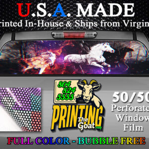 Wild Horses Nature Scene Decal Truck Rear Window Perforated 50/50 Sticker