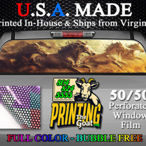 Wild Horses Nature Scene Decal Truck Rear Window Perforated 50/50 Sticker