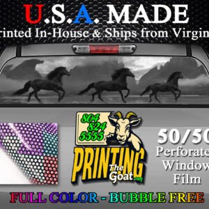 Wild Horses Nature Scene Decal Truck Rear Window Perforated 50/50 Sticker