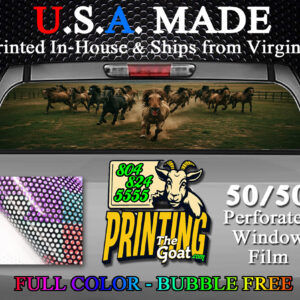 Wild Horses Nature Scene Decal Truck Rear Window Perforated 50/50 Sticker