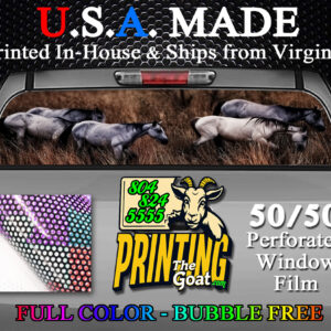 Wild Horses Nature Scene Decal Truck Rear Window Perforated 50/50 Sticker