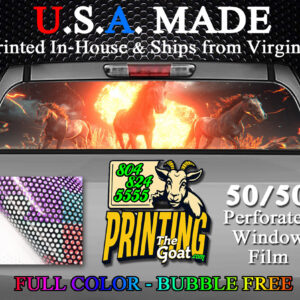 Wild Horses Nature Scene Decal Truck Rear Window Perforated 50/50 Sticker