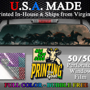 Wild Horses Nature Scene Decal Truck Rear Window Perforated 50/50 Sticker
