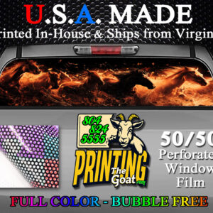 Wild Horses Nature Scene Decal Truck Rear Window Perforated 50/50 Sticker