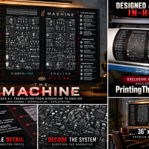 The Machine | Conspiracy Poster Dystopian Infographic (36"x24")